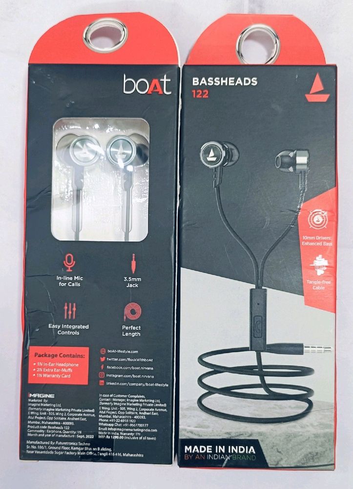 Boat 122 Earphone