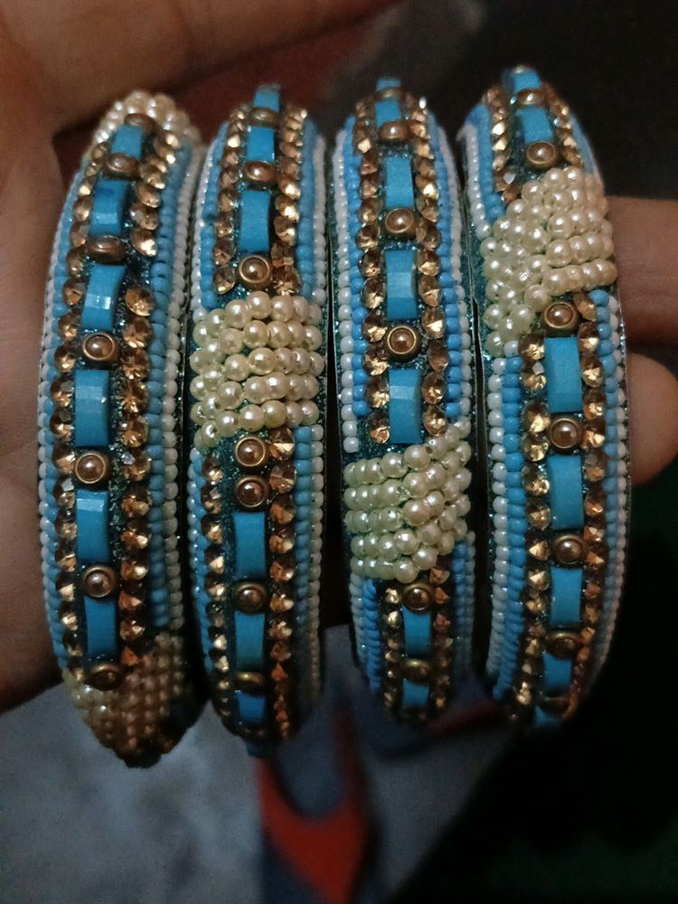 Set of 4 Beaded Bangles