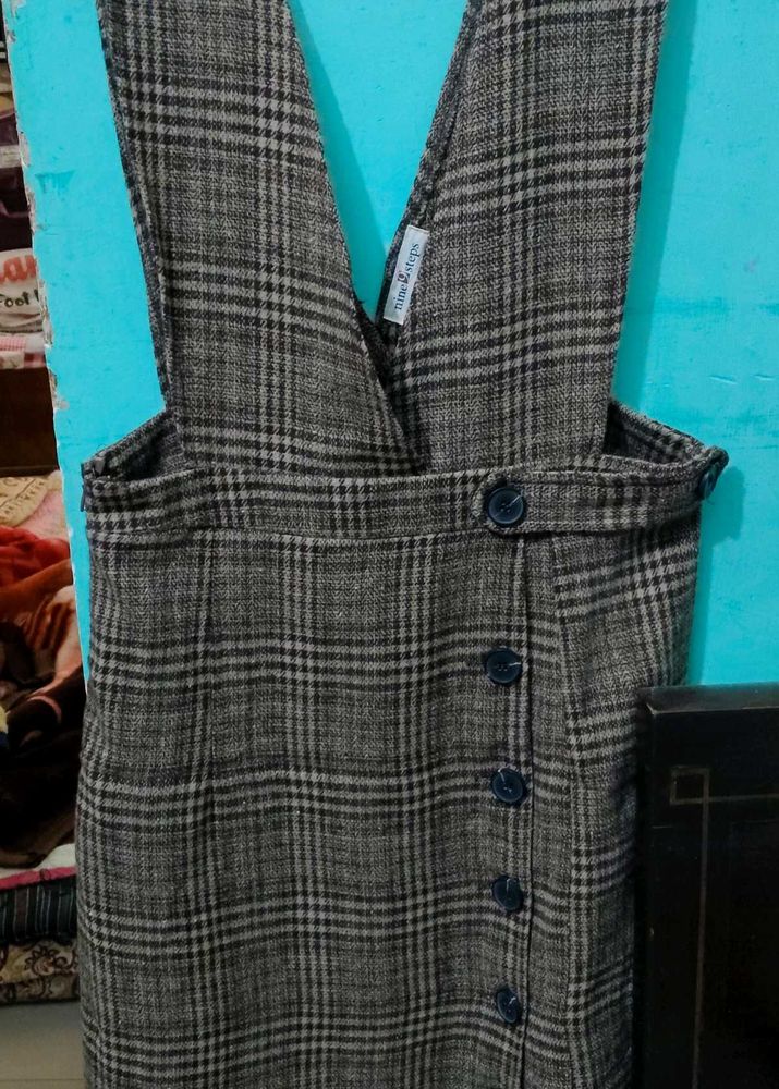 Plaid Pinafore Dress