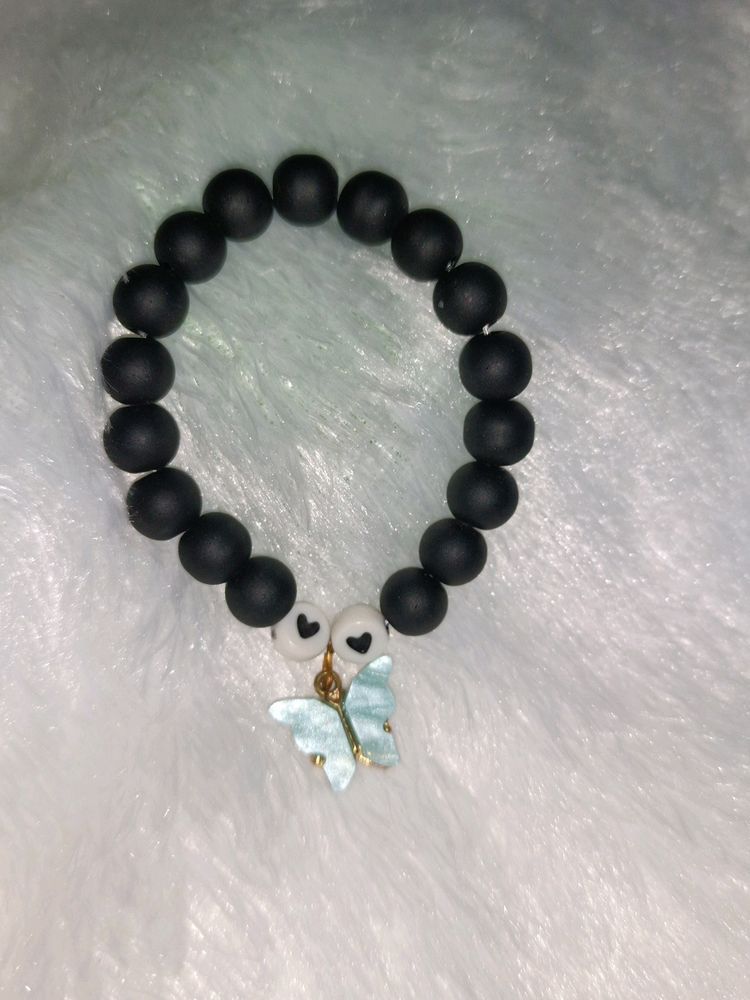 Black Bracelet With Butterfly 🦋charms