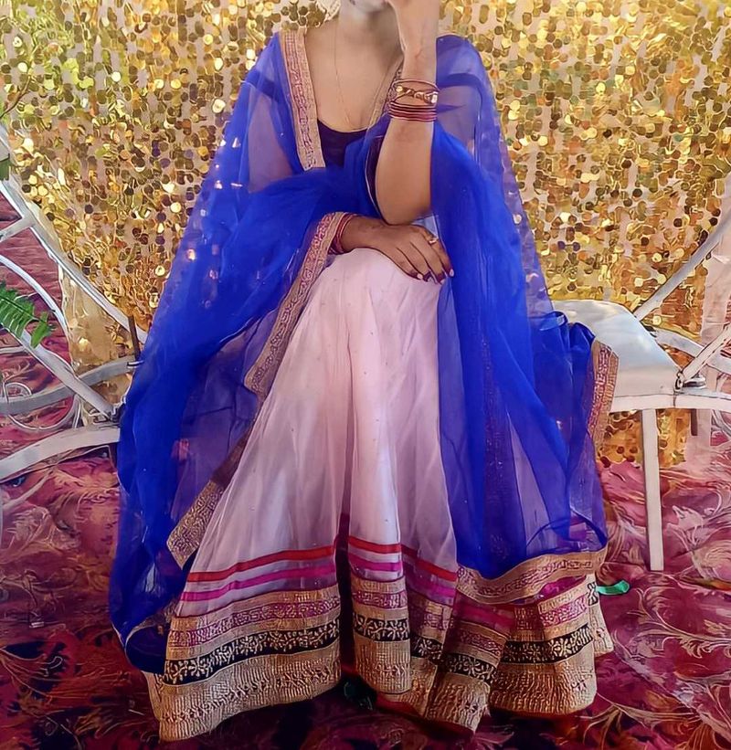 Beautiful Blush Pink Lahenga For Women.