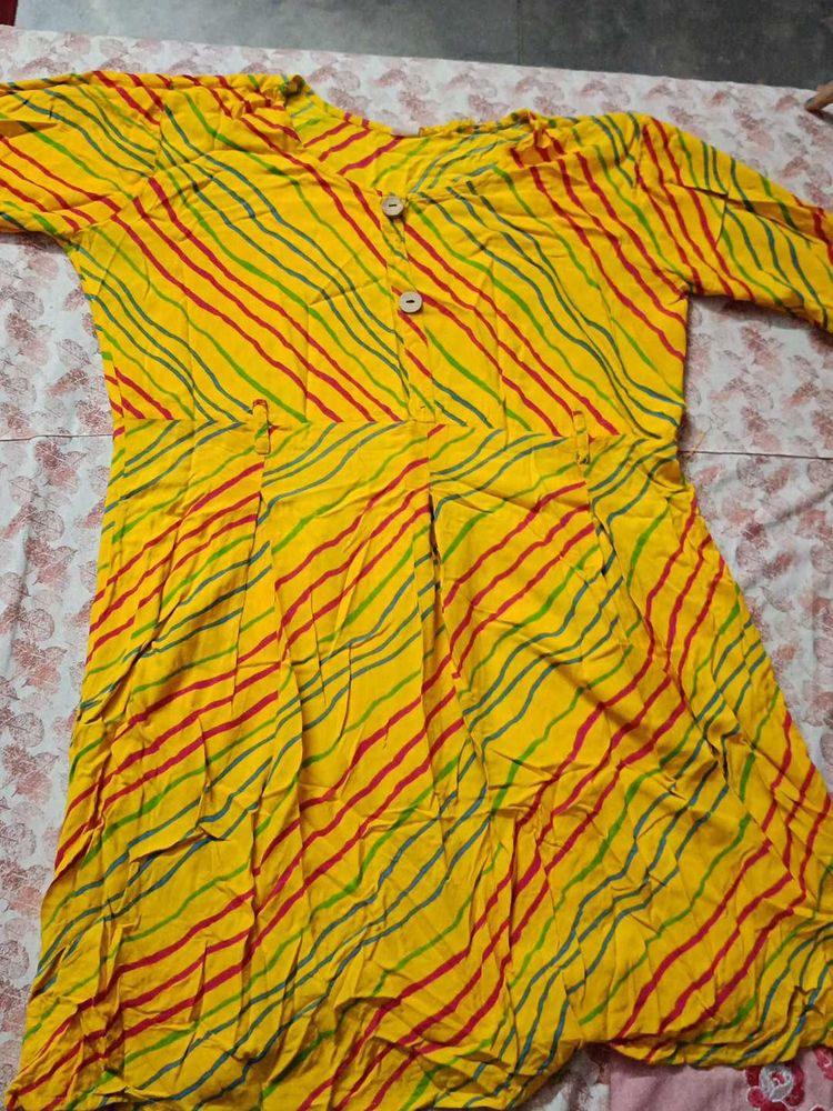 Yellow Striped Dress
