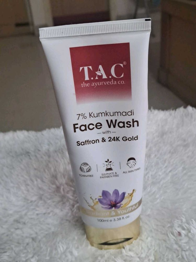 TAC 7% KUMKUMADI FACE WASH WITH SAFFRON &amp; 24K GOLD