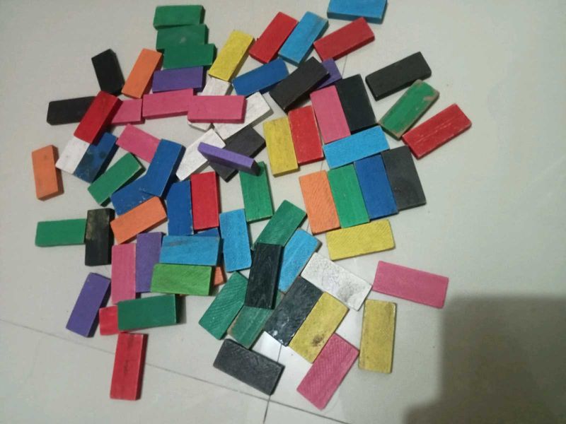 Domino Set - Multi Color wooden blocks