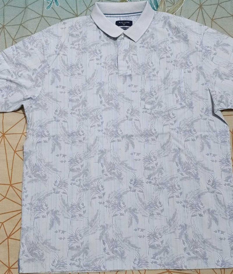 Blue Luke Floral Polo Shirt