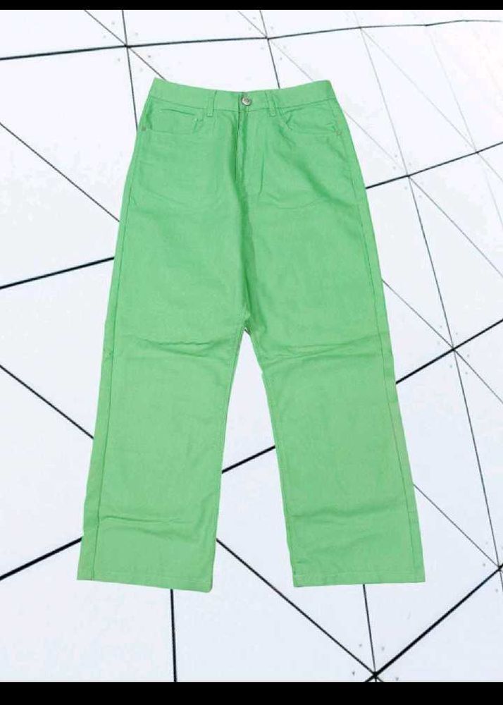 Lime Green Wide Leg Pants