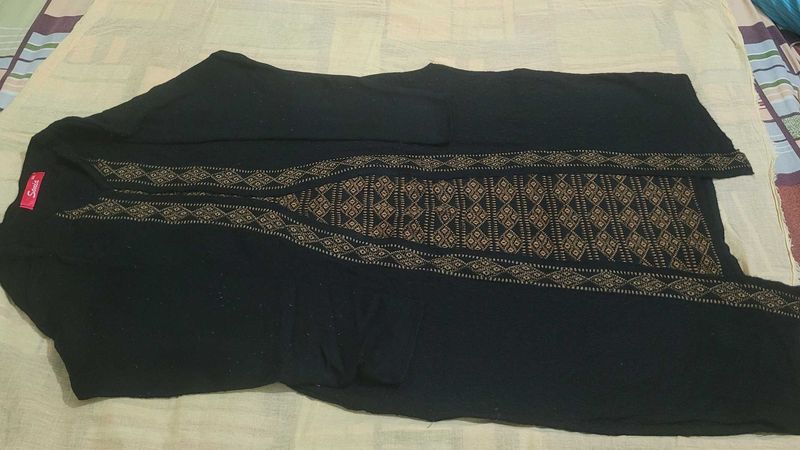 Elegant Black woolen Kurta
