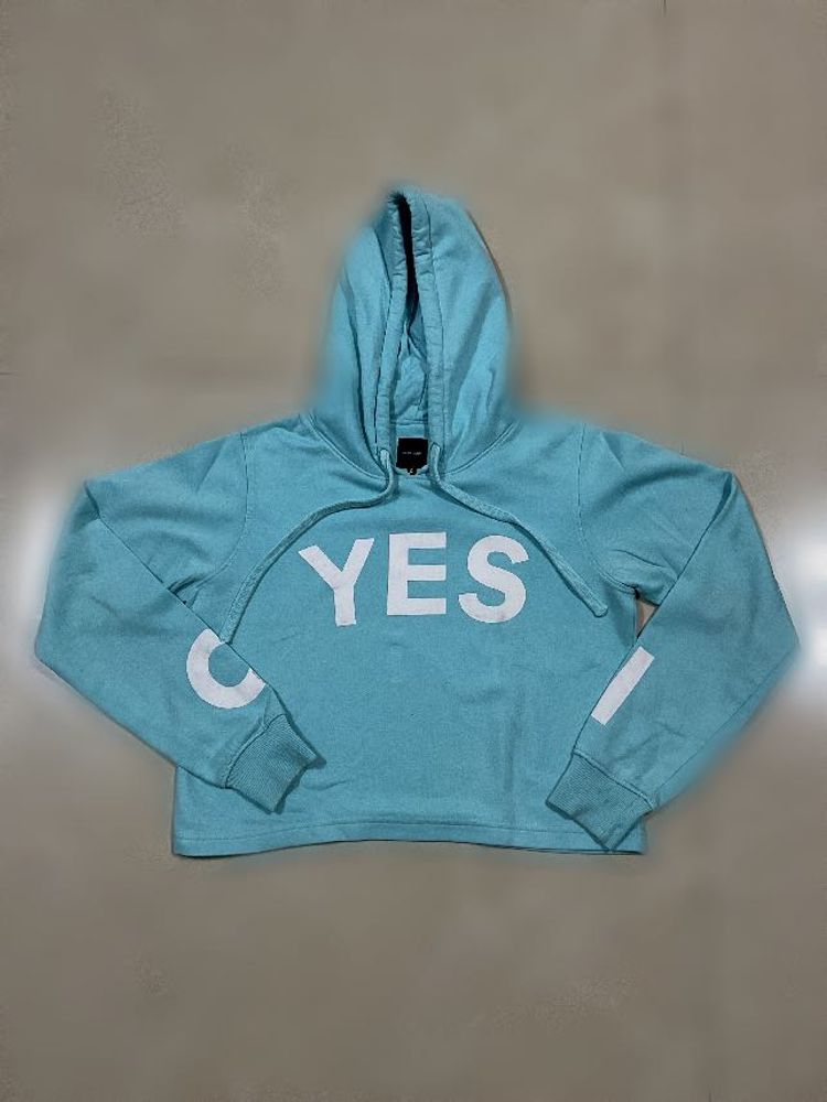 Blue 'YES' Graphic Hoodie