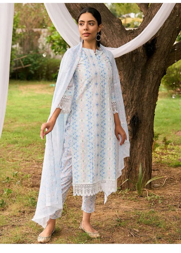 Elegant Floral Print Kurta Set