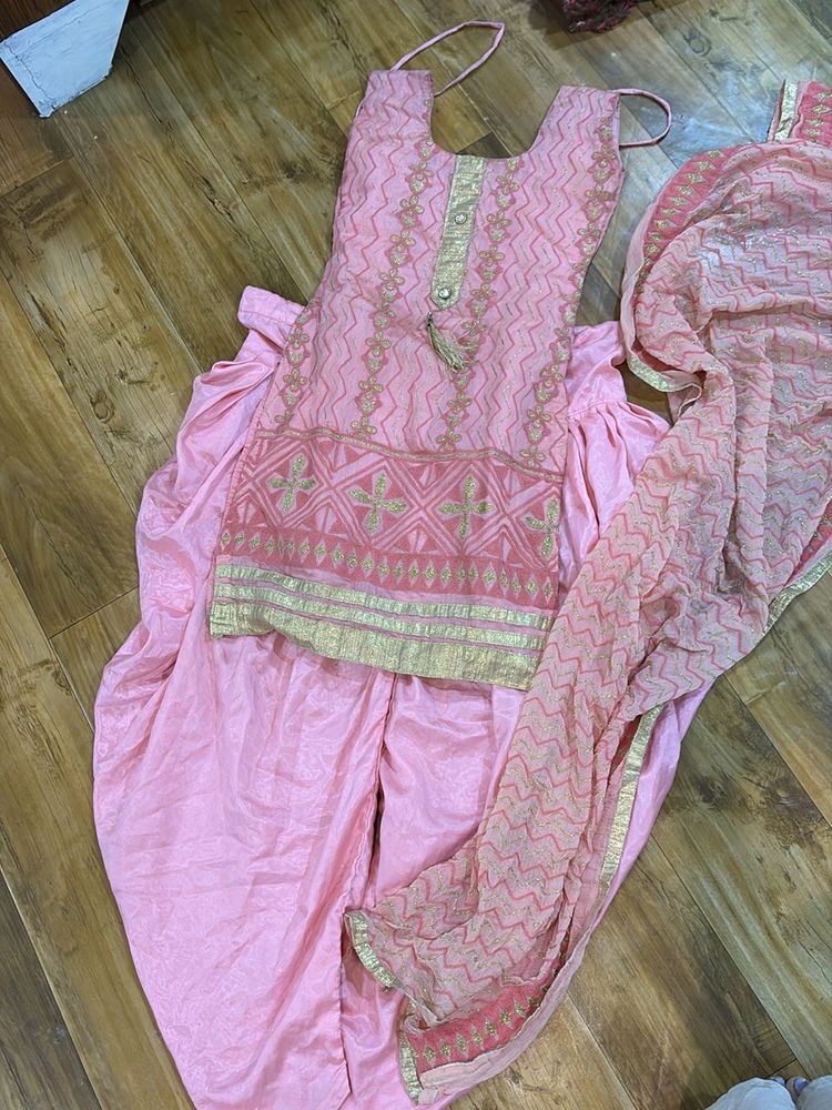 Boutique Stitched Pink Punjabi Suit🌸