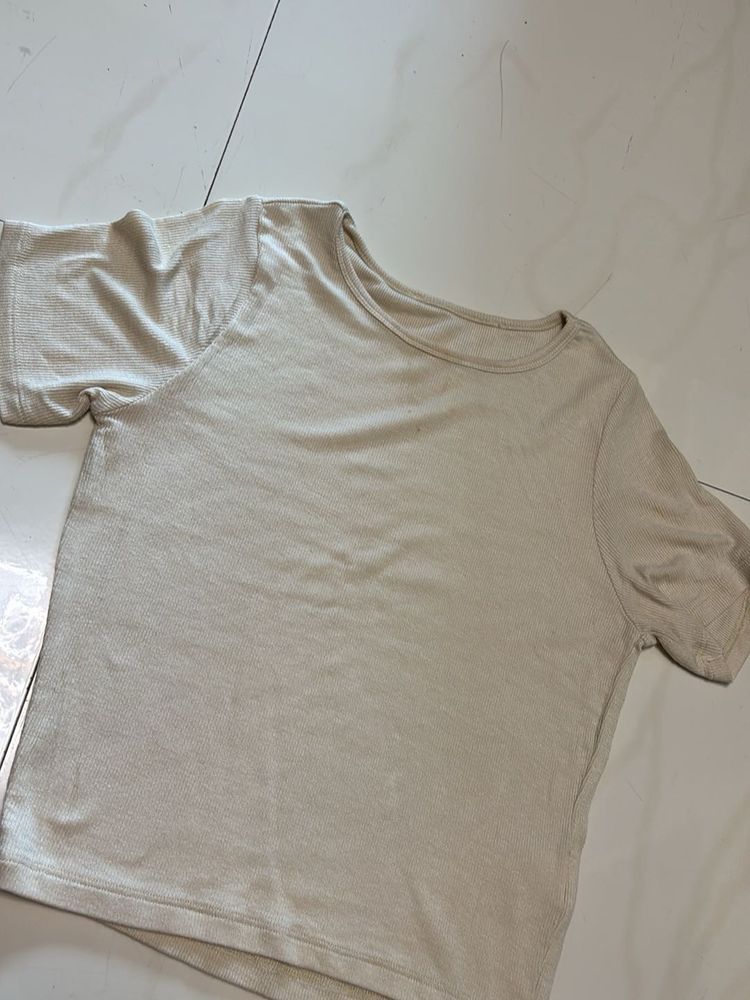 Casual Beige T-Shirt