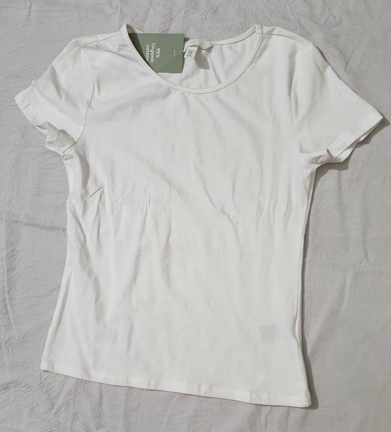 H&amp;m White T Shirt