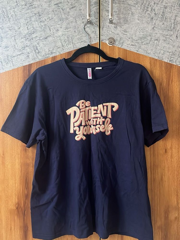 Navy Graphic Tee - Be Patient