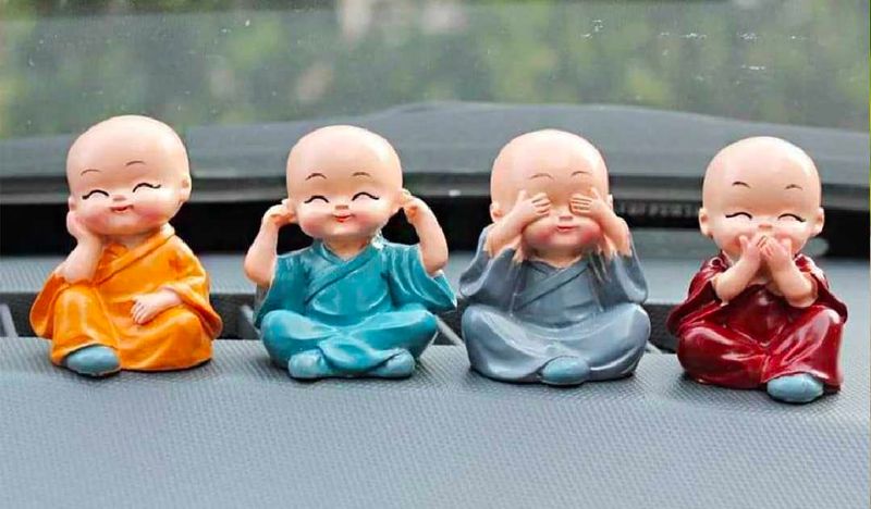 Cute Bhuddha Statues (Set Of 4)