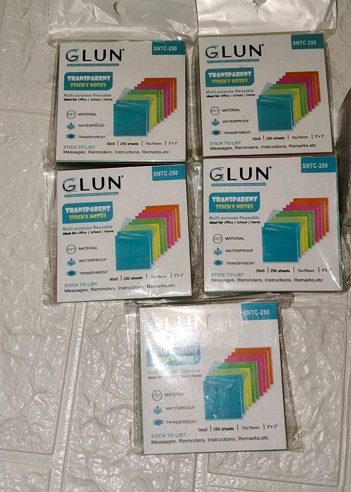Glun Brand Sticky Notes 7 Peice