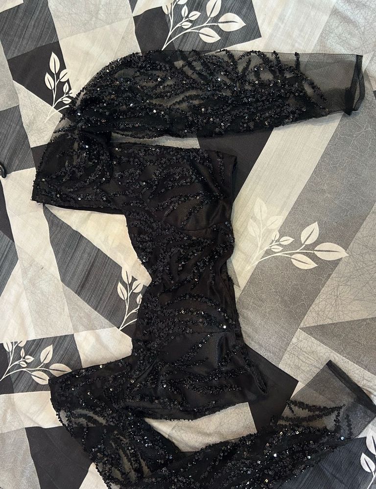 Black sequin net Blouse