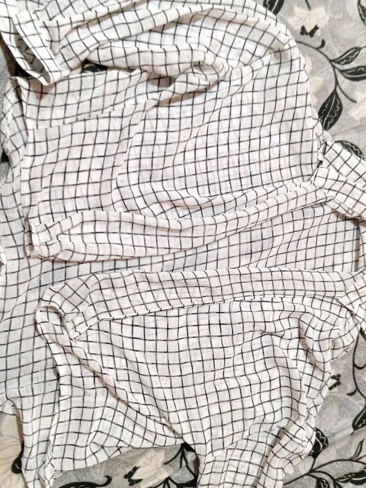 Checkered Button-Down Shirt