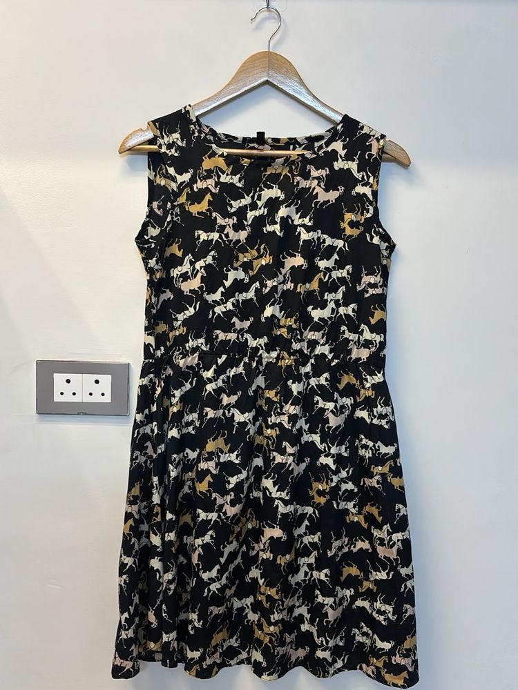 Horse Print Sleeveless Dress