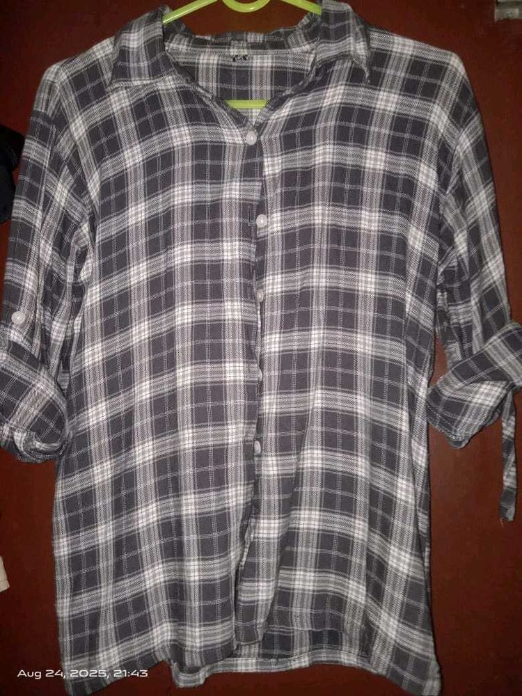 Plaid Button-Down Shirt