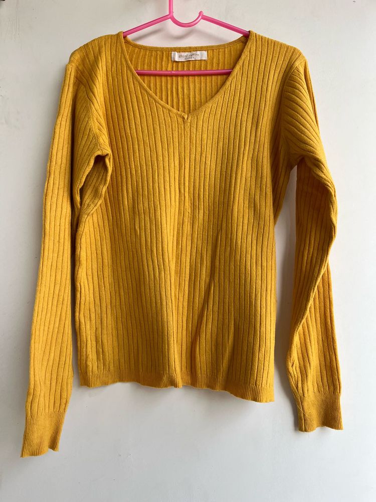 Yellow Colour Ladies Sweater