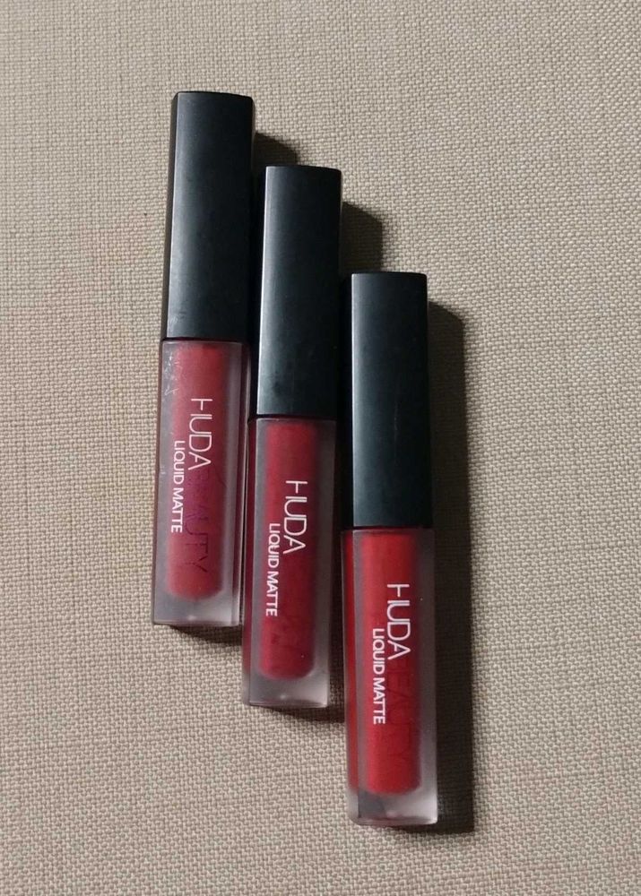 Huda Liquid Matte Lipstick Set Of 3