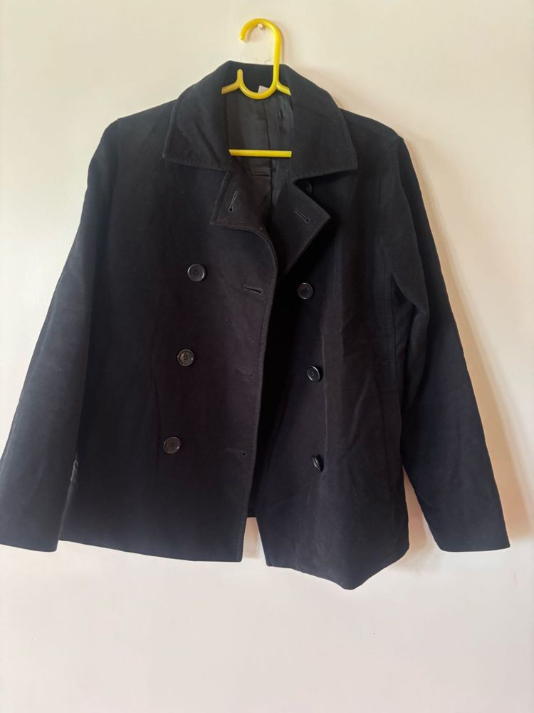 Black Double Breasted Coat