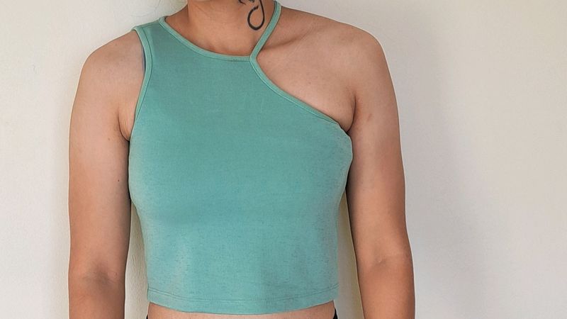 Mint Green Asymmetrical Tank