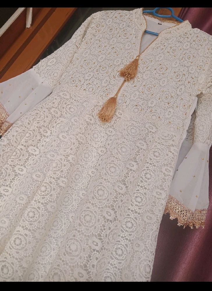 Chikankari Partywear Anarkali Kurti Gown