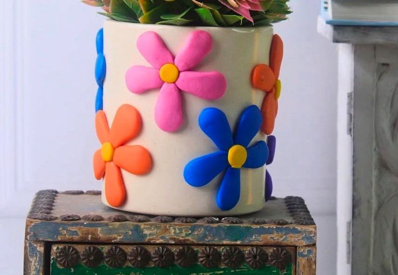 Ceramic Flower Design Planter