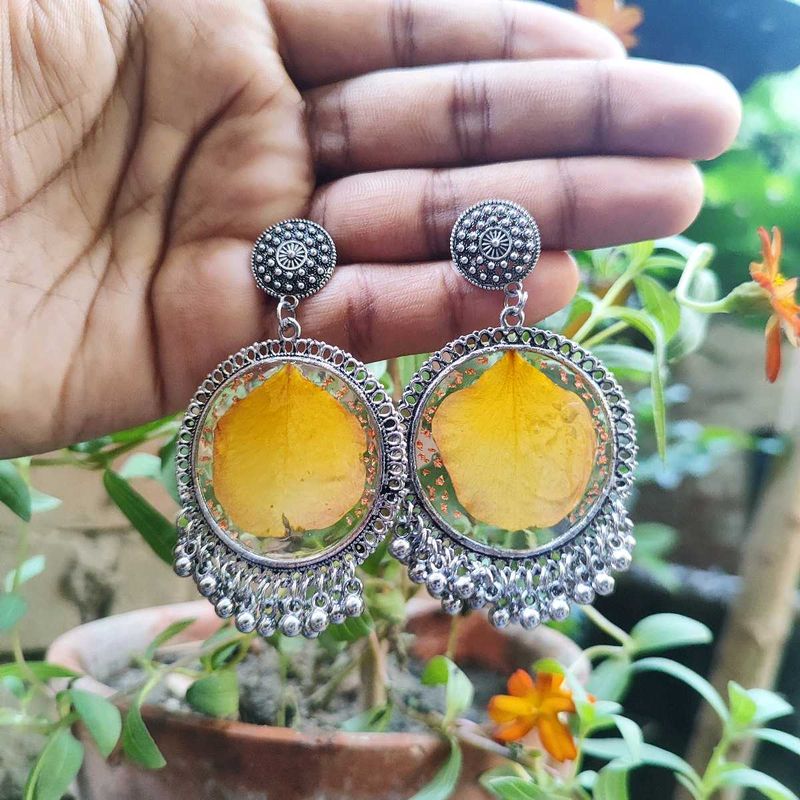 Jhumka With Rose Petal