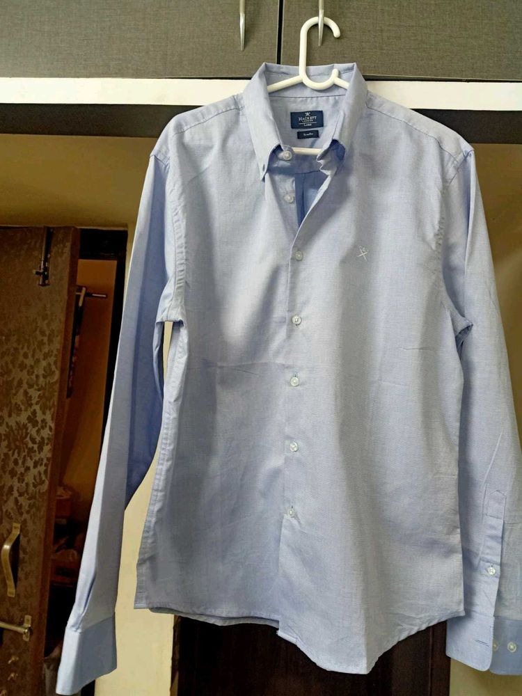 FINAL PRICE - HACKETT LONDON Men&#39;s Blue Shirt