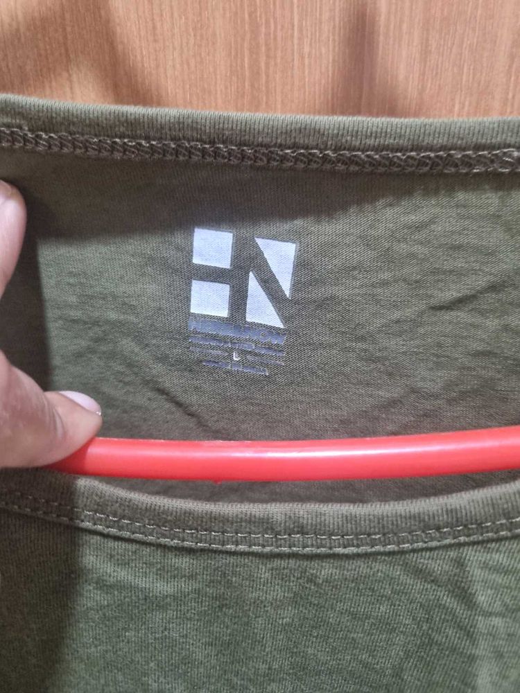 Green Stretchable T-shirt
