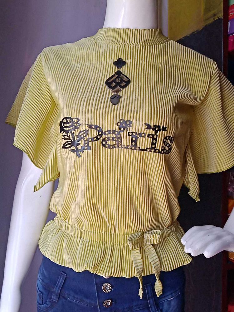 Yellow Striped Top
