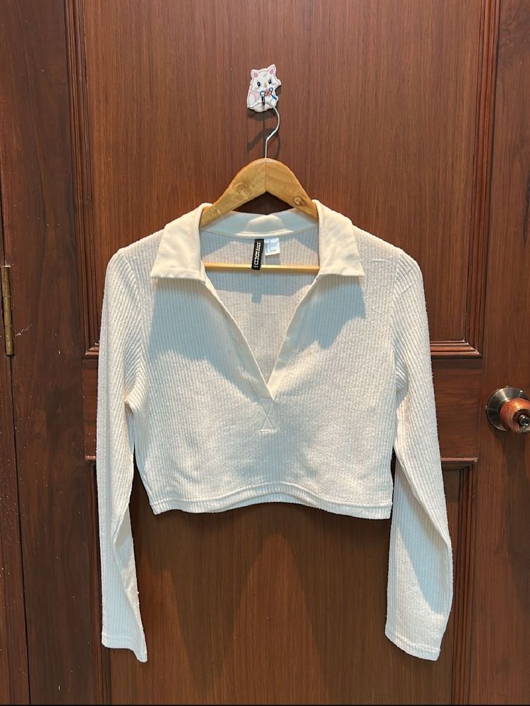 H&amp;M Cream Knit Top