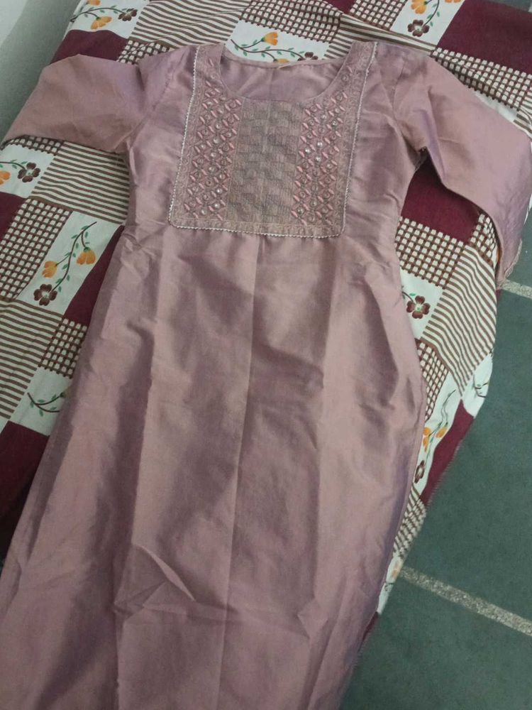 rose pink kurta set