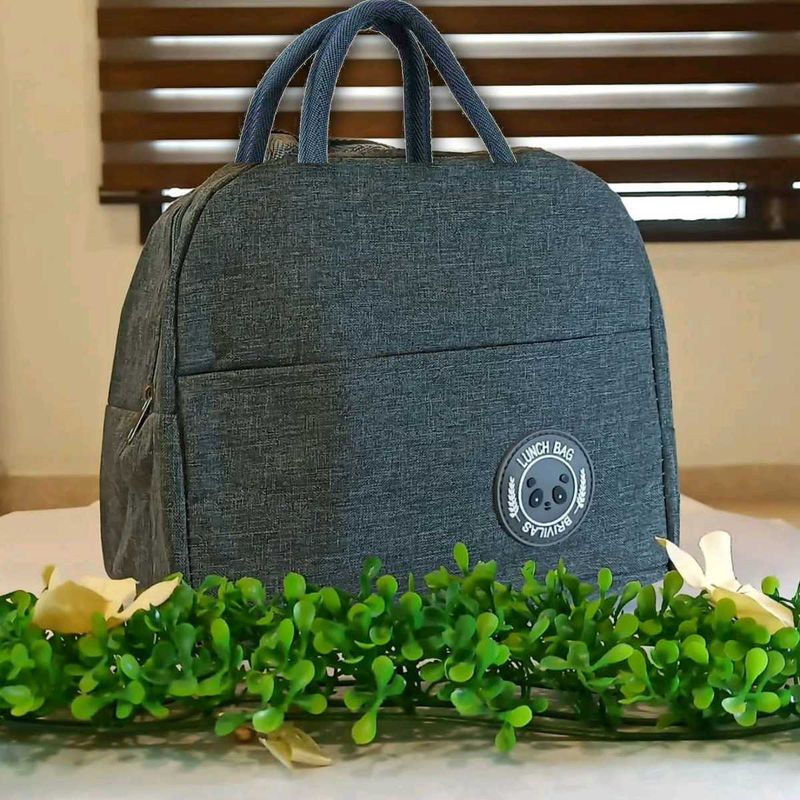 Gray Lunch Bag - Insulated &amp; Reusable