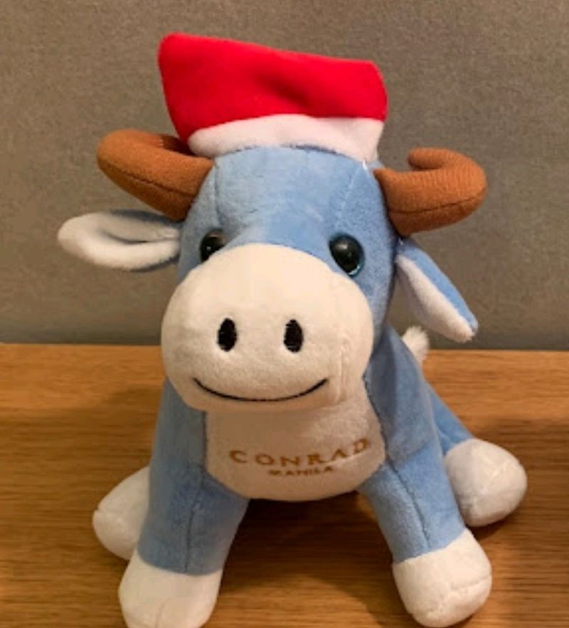 Conrad Manila Bull Blue White Plushie Toy