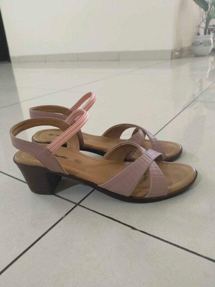 Pink Heeled Sandals