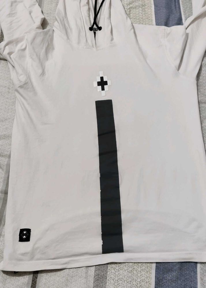 Men&#39;s  Huddy white T- Shirt full sleeve