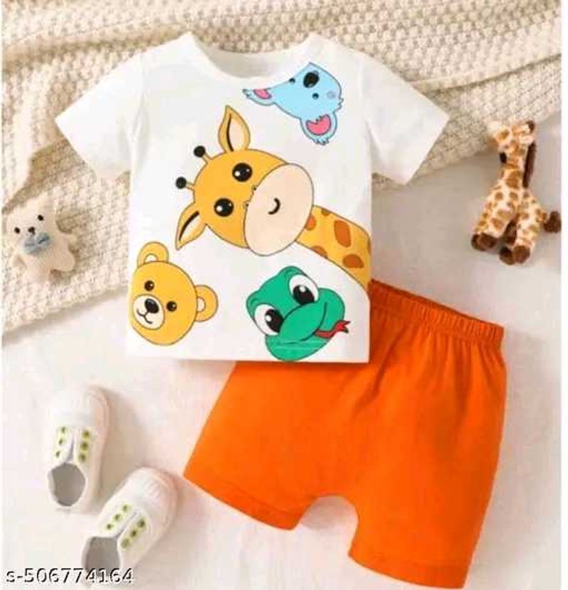 Unisex Top And Bottom Set For Kids