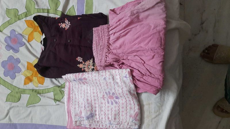 Kurta Pant Dupatta Set