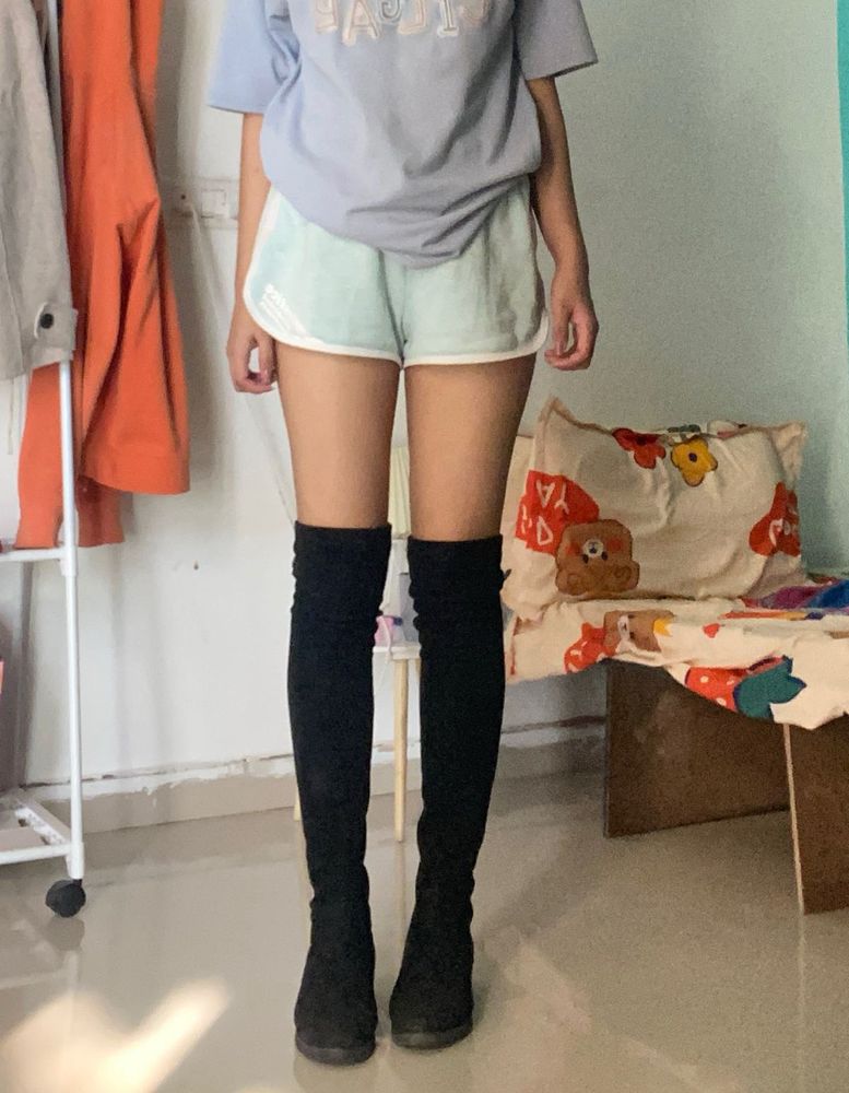 Black Thigh High Boots