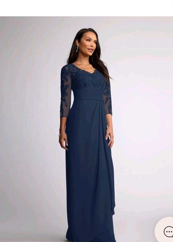 Elegant imported Navy Blue Ethnic Gown