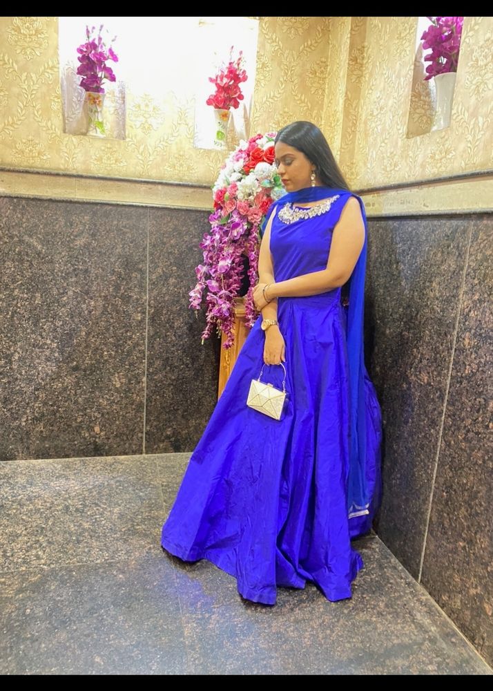 ROYAL BLUE ETHNIC GOWN