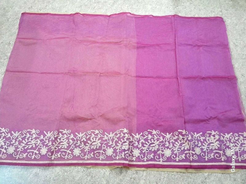 🆕️ Supernet Embroidered Saree