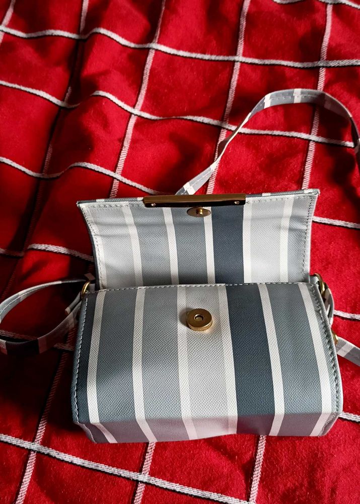 Striped Crossbody Bag