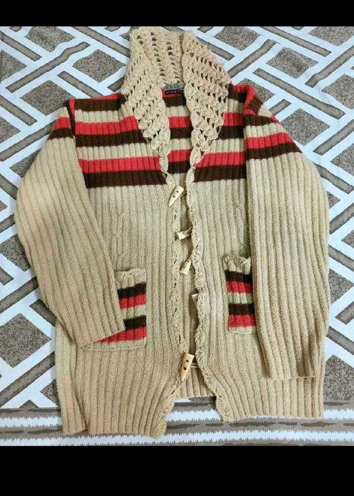 Vintage Striped Cardigan