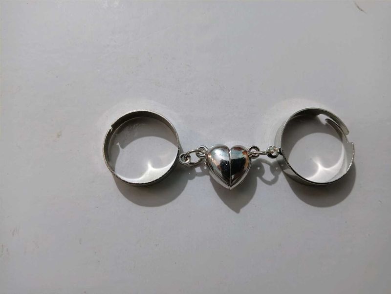 Heart Magnetic Couple Rings