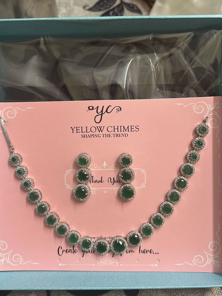 Silver Toned Studded Jewellery