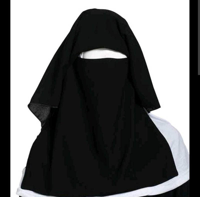 Plain Black Niqab
